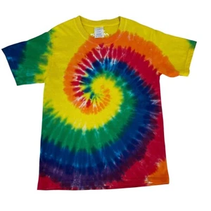 Koloa Surf Company Rainbow Tie Dye T-Shirt Tee Youth Size Small Short Sleeve - Picture 1 of 10