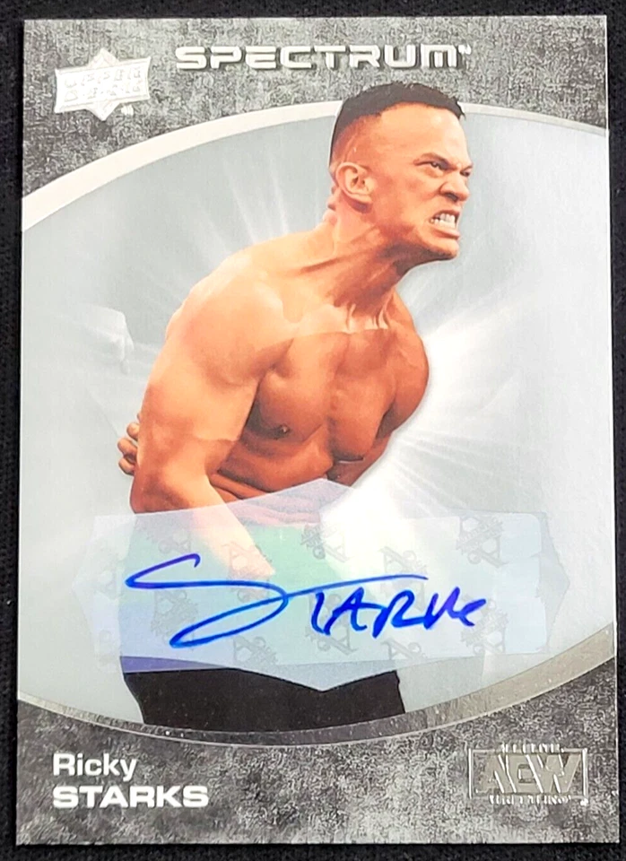 2021 UPPER DECK AEW SPECTRUM  RICKY STARKS AUTO Ricky Saints WWE WWF - Image 1 of 2