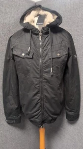 Firetrap Double Layer Jacket Black UK XL RRP £100 LN141 MM 05 - Picture 1 of 6
