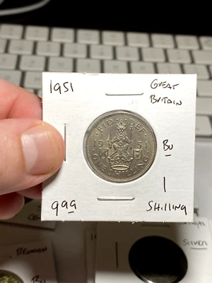 Gran Bretaña 1951 1 chelín Foto 1 de 2