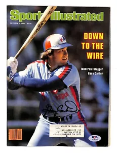 Gary Carter signed Montreal Expos 1980 Sports Illustrated Magazine PSA/DNA - Picture 1 of 3