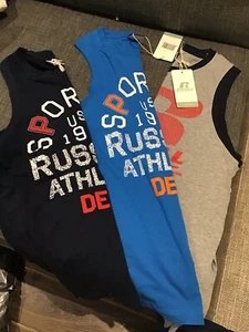 Russel Athletic Sleeveless Vests X3 With Tags Multi Coloured Older Boy Age 15+ - Picture 1 of 2