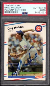 1988 FLEER #423  Greg Maddux  CUBS  SIGNED AUTOGRAPH CARD  PSA / DNA AUTHENTIC - Picture 1 of 2