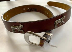 Mens LSU TIGERS Brown LEATHER BELT 32 Mike LOUISIANA STATE University - Picture 1 of 2