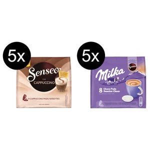 SENSEO Pads Typ Cappuccino & Milka Schoko je 5 Packungen insgesamt 80 Getränke - Bild 1 von 5