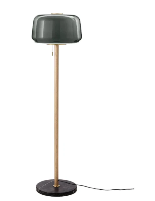 EVEDAL Floor lamp with LED bulb Marble/Gray
