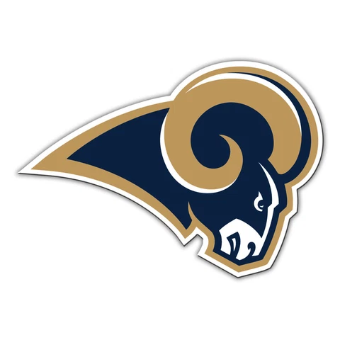 NFL Los Angeles Ram 12 inch Auto Magnet Die-Cut Right Facing Logo by Fremont Die Cover