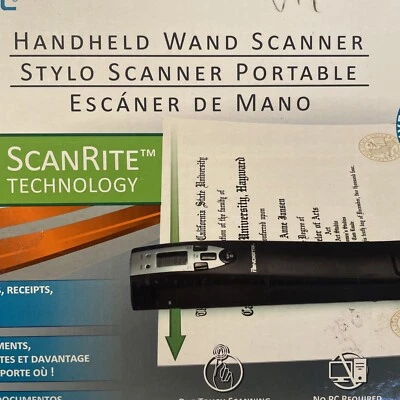 Pandigital Handheld Blue Wand Scanner - Complete With Cables & Install Disk - Image 1 of 4