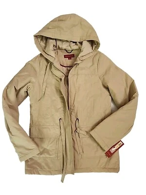 Женская маленькая куртка Merona с капюшоном длинным рукавом на молнии цвет коричневый  - Изображение 1 из 4