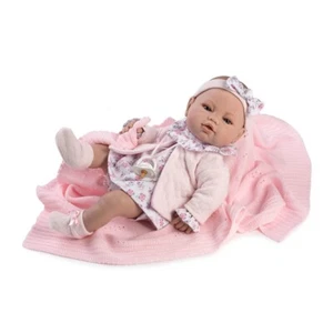 Muñecas Berbesa, Muñeca Recién nacida 42 cm chaqueta y manta rosa (51221) - Imagen 1 de 3