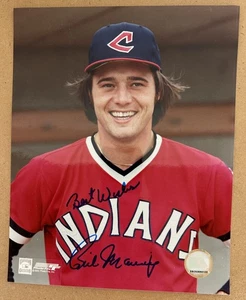 Cleveland Indians Rick Manning foto autografata 8 x 10 Cooperstown - Foto 1 di 2