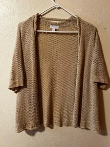 Preowned CHARTER CLUB Woman Knit Crochet Bohemian Sweater Plus Size 2X - Picture 1 of 9