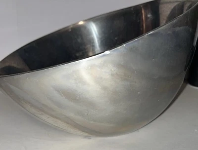 Tigela de servir prata original Nambe MTO 818 quartos 2015 assimétrica 9” diâmetro - Imagem 1 de 4