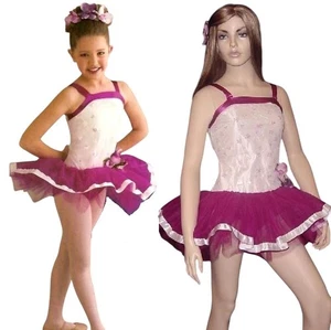 Isn't She Lovely Child 14 = XXL Tanzkostüm Magenta bestickt Ballett Tutu - Bild 1 von 9