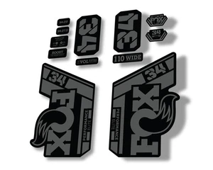 Fox 34 Performance Elite 2021 Factory Gabel Aufkleber Federung Sticker grau - Bild 1 von 2