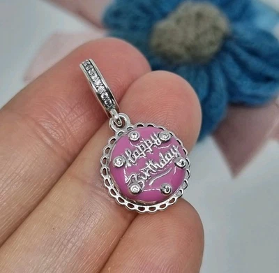 Новый подлинный Pandora розовый день рождения торт подвеской подвеска 💕 S925 эля  - Изображение 1 из 4