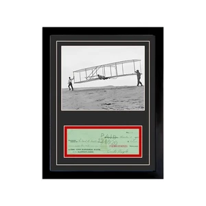 Orville Wright Signed Cancelled Check Framed Display - Picture 1 of 5