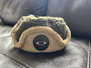 Oakley Software Rare Moscow Trapper Ushanka Aviator Hat Green & Tan Y2K 2000s - Picture 1 of 7