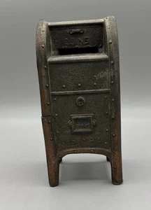 Vintage Metall US Mail Münzbank Postkasten 5,5" hoch - Bild 1 von 6