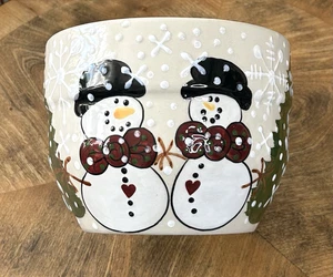5 PC Lot Serving Set EXPRESSLY YOURS Snowman Cereal Bowl Platter Plate Christmas - Picture 1 of 13