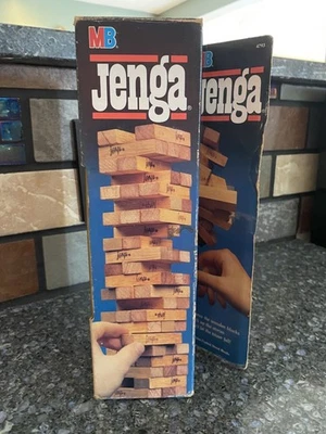Original Vintage 1986 Jenga Game By Milton Bradley Made In USA With Plastic Rack - Image 1 of 4