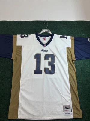 Camiseta Legada Masculina St LOUIS RAMS 2001 KURT WARNER #13 3XLT Mitchell And Ness Nova - Imagem 1 de 4