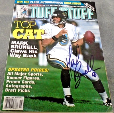 1997 TUFF STUFF MARK BRUNELL JACKSONVILLE JAGUARS ON COVER NOVEMBER RARE - Image 1 of 4