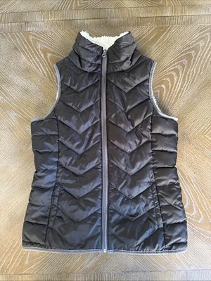 SO American Heritage Womens Sleeveless Puffer Vest Jacket Fleece Full Zip Small - Image 1 of 4