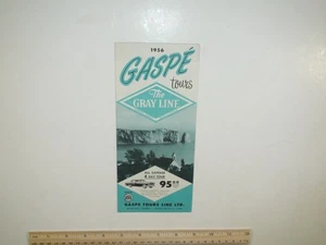 1956 The Gray Line Gaspe 4 & 5 Day Tours Travel Brochure Mont Joli, Quebec - Picture 1 of 4
