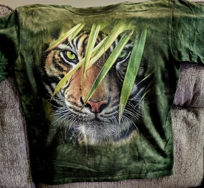 the mountain Los Angeles Zoo t shirt kids XL green Tie Dye tiger - Image 1 of 4