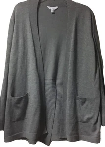 Time and Tru ~ Mujer ~ Suéter ~ Talla 12 -14 ~ Grande ~ Cárdigan ~ Gris - Imagen 1 de 24