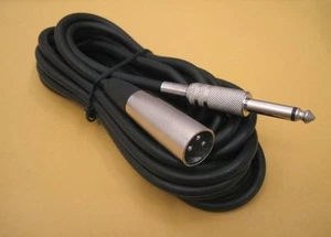 Cable de audio micrófono micrófono micrófono de micrófono de 10 pies XLR 3 pines macho a 1/4 - Imagen 1 de 1