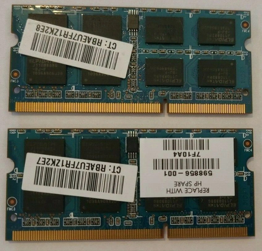 Ramaxel 4GB (2x2GB) PC3-10600 DDR3 SODIMM Laptop Memory RAM RMT1970ED48E8F-1333 - Image 1 of 2