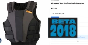 2018 reg.T2 Short Teenager-Small adult Body Protector.Airowear.Jump - XC-Compete - Picture 1 of 13