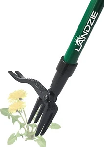Landzie Weeder - 44 Inch Long Steel Stand Up Manual Weed Remover Tool - Picture 1 of 8