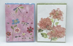 JL Creations Julu Autos Set ~ 8 Blumen Libelle Notizkarten Umschläge innen leer - Bild 1 von 7