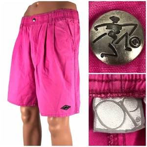 Ocean Pacific OP Men’s Large Cotton Shorts Long Riders Surfer Pink Vintage Rare - Picture 1 of 11
