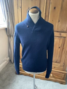 Hawick Lambs wool Jumper Medium Navy - Picture 1 of 10
