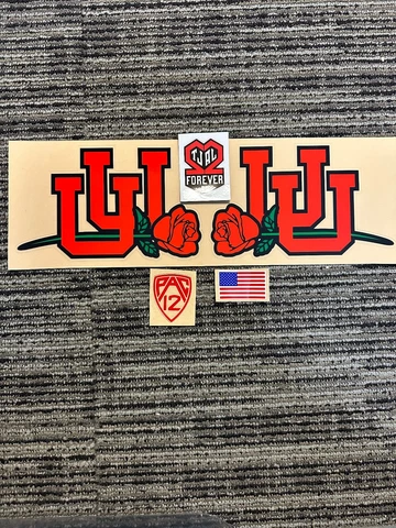 University Utah Utes Rose Bowl Football Helmet Decal Set Cover