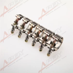 NEW Stainless Steel 1.75" Turbo Pipe Hose Coupler T-bolt Clamps 47-55mm 6PCS US - Picture 1 of 3