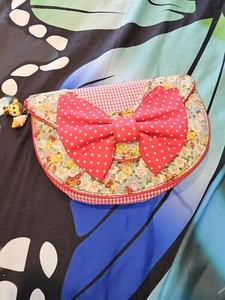 Red Flowery Trinkletina Irregular Choice Hand Bag Shoulder Crossbody Clutch Bag - Picture 1 of 3