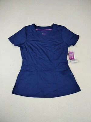 Healing Hands Top Women's SM Blue Medical Healthcare Trauma ER Nurse Office NWT - Image 1 of 4