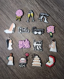 WEDDING BRIDE Croc Charms MIX MATCH DISCOUNT ALL OUR SHOP 10000+CHARMS+FREE P&P! - Picture 1 of 16