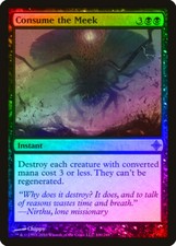 Consume the Meek FOIL Rise of the Eldrazi PLD Black Rare MAGIC CARD ABUGames