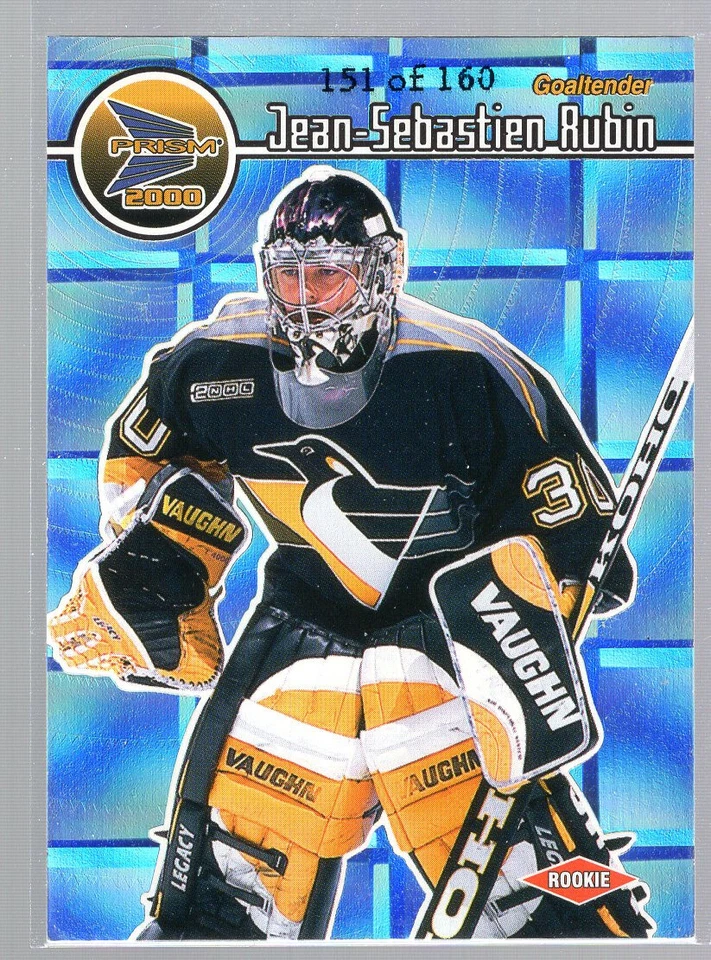 * 1999-00 Pacific Prism Holographic Mirror #112 - Jean-Sebastien Aubin [151/160] - Image 1 of 2