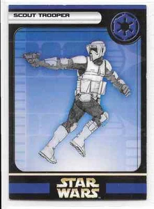 2004 Star Wars Miniatures Scout Trooper Stat Card Only Swm Mini - Imagen 1 de 2