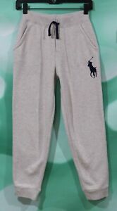 Polo Ralph Lauren Boys Size 10-12 Gray Big Pony Logo 3 Pocket Jogger  Pants