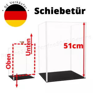 51cm Vitrine Acryl Schaukasten Display Vitrinen Groß Box Plexiglas Modellbau DE - Bild 1 von 12