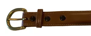 JAMES REID LTD Gürtel braun Echtleder Messingschnalle Made in Santa Fe Größe 39 - Bild 1 von 7