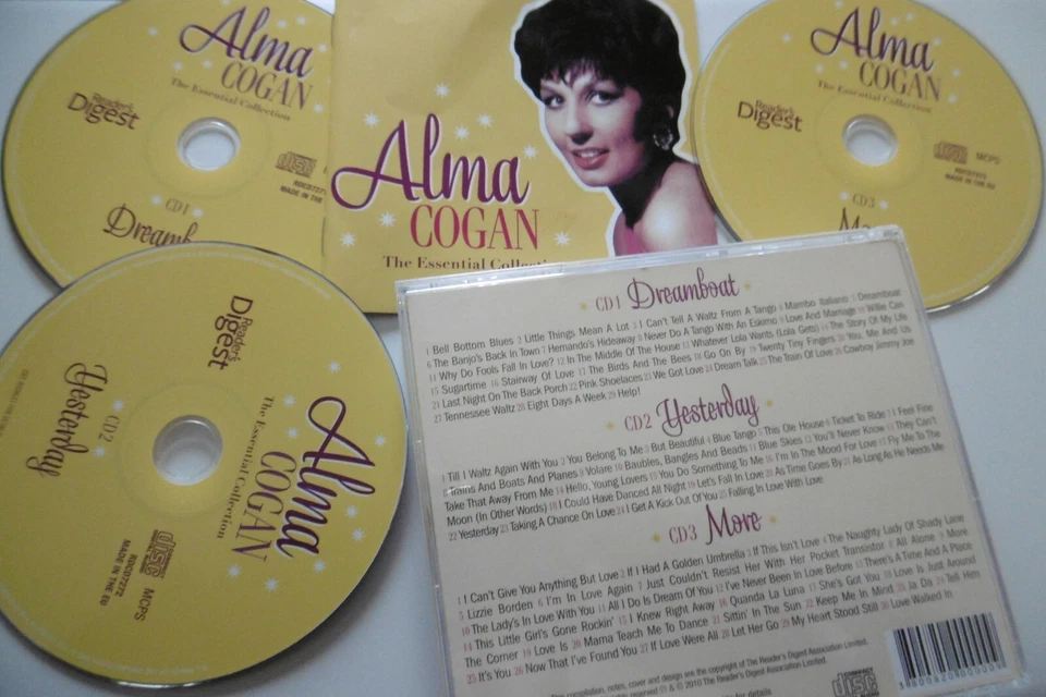 ALMA COGAN ESSENTIAL COLLECTION 3 CD READERS DIGEST MAMBO ITALIANO TELL HIM HELP - Image 1 of 1